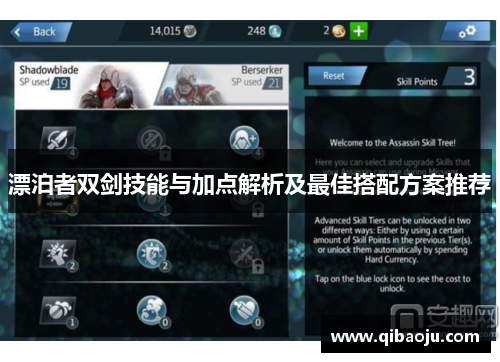 漂泊者双剑技能与加点解析及最佳搭配方案推荐